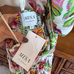 MISA Los Angeles Karolina Flora Exotica Halter Midi Dress NWT Small thumbnail 6