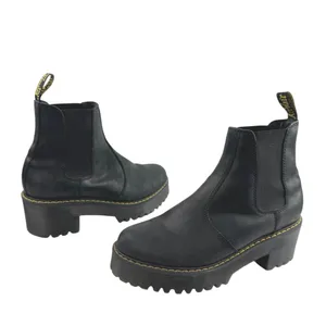 Dr. Martens Rometty Women's Black Leather Slip On Platform Chelsea Boots Size 9 thumbnail 5