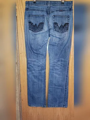 Wrangler Women's Light Blue Straight Leg Jeans thumbnail 2
