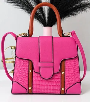 Pink Crocodile handbag thumbnail 1