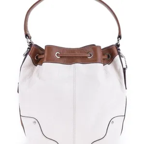 Coach Chalk & Saddle Mickie Leather Drawstring Bag thumbnail 3