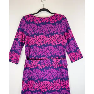 Lilly Pulitzer Womens Dress Pink Jonah Jacquard Mini Waist Tie Resort Medium thumbnail 10