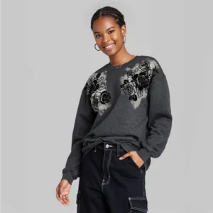 Wild Fable oversized floral dad sweatshirt thumbnail 2