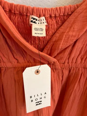 NWT Billabong Perfect Paradise Puff Sleeve Terracotta Mini Dress XS thumbnail 5