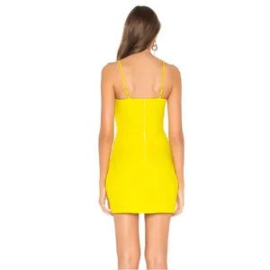 REVOLVE Superdown Anahi Neon Yellow Mini Dress NWT XXS *READ* thumbnail 3