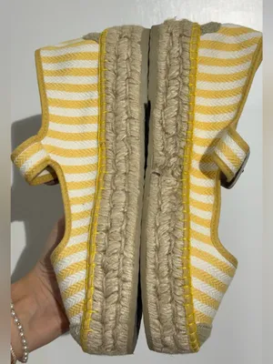NWOT Free People Surfside 2.0 Espadrille Platform Mary Janes, Lemon Zest thumbnail 8