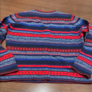 Vintage Striped Multicolor Cardigan Sweater thumbnail 6