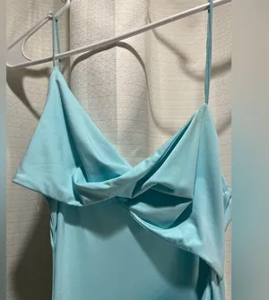 Blue cut out dress thumbnail 5