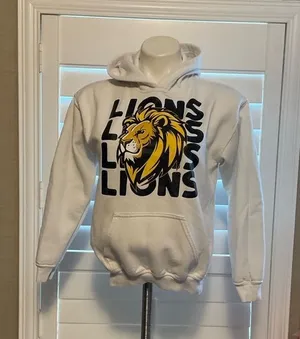 Gildan White Heavy Blend Hoodie thumbnail 1
