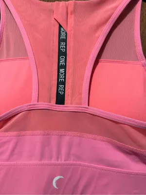 ZYIA ACTIVE Neon Coral Flower Power All Star Sports Bra thumbnail 4