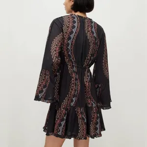 All Saints Adella Leticia Volume Sleeve Mini Dress in Women’s Size 4 thumbnail 2