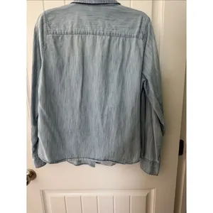 Faded Glory Light Blue Denim Button-Up Shirt thumbnail 2
