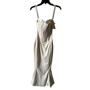 Oh Polly Valentina Layered Bra-Detail Fishtail Midaxi Dress Size 0 New thumbnail 2