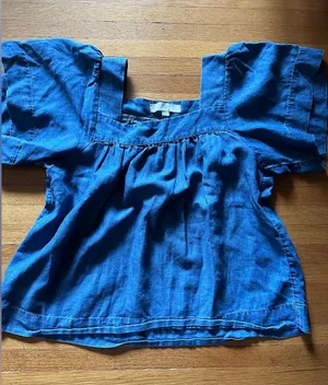 Loft Pinafore-style Linen Blend Top, Size Small thumbnail 1