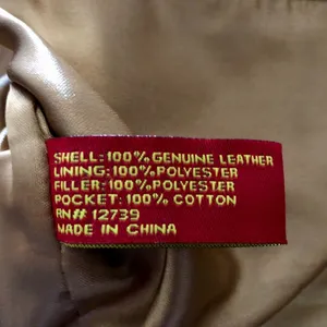 NWOT Max USA 100% genuine Leather Studded Blazer Medium Tan thumbnail 7