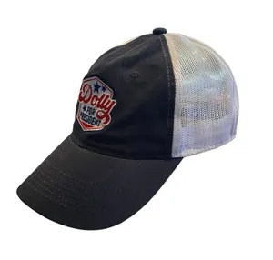 Dolly Parton for President Mesh Trucker Hat Cap Navy Blue thumbnail 1