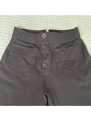 Halara Flex High Waisted Pockets Ankle Length Work Pants Womens Small Reg Black thumbnail 3
