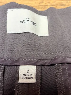Aritzia Wilfred Pleated High Rise Tapered Cuffed Ankle Trouser Womens 2 Brown thumbnail 6