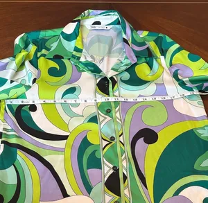 Zara geometric set too and bottom skirt and shirt button down size M new with tags thumbnail 5
