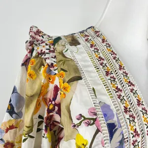 NWOT Farm Rio Greek Garden Long Sleeve Plunge Neck Cotton Romper Size XS thumbnail 12