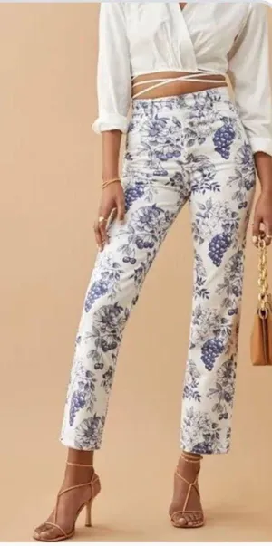 Reformation Cynthia High Rise Straight Leg Jeans thumbnail 1