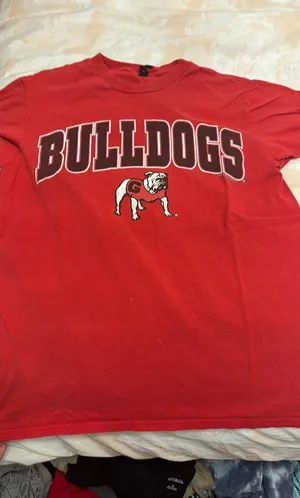 Georgia Bulldog Tee Red Size XS thumbnail 1