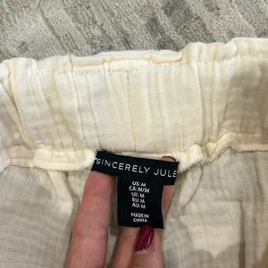 Sincerely Jules gauze kick flare pull on cotton cropped pants thumbnail 7