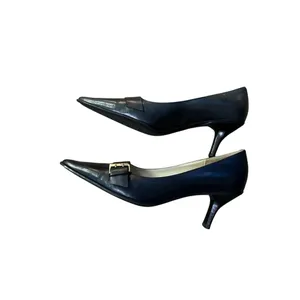 Joan & David Leather Pointy Toe Pumps Womens 8M Blue Circa 365 CJCalliope Y2K thumbnail 14