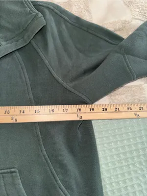 Lululemon Scuba‎ Oversized Funnel-Neck Half Zip *Long Dark Forest / Gold XS/S thumbnail 3
