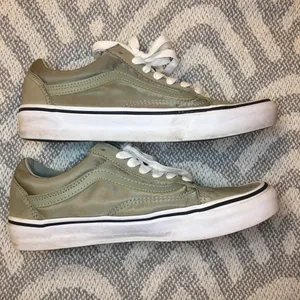 VANS Old Skool Unisex Sage Green Scotchgard Lace Up Sneakers Men’s 6 Women’s 7.5 thumbnail 6