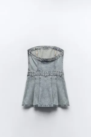 Zara Denim Dress Mini Casual Jeans Jean thumbnail 5
