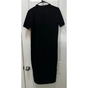 Zara Colorblock Knit Midi Dress V-Neck Short Sleeve NWT Small thumbnail 3