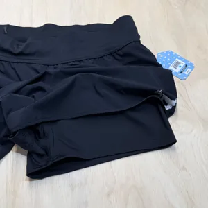 GOAT USA Womens Woven Athletic Gym Running‎ Shorts LARGE Black Lined Zip Pocket thumbnail 7