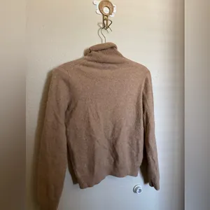 MANGO Cashmere Turtleneck Sweater Size medium in‎ tan thumbnail 2