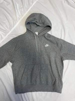Nike Light Grey Hoodie Sweatshirt thumbnail 1