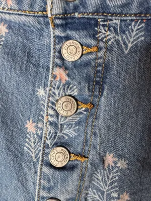 Anthropologie Pilcro Floral Print Button Fly Denim Shorts Size 32 High Rise thumbnail 8