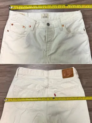 Levi’s Premium 501 ’90s Jeans 29 Ecru White Loose Straight $110 thumbnail 6