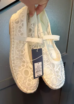 Universal Thread Cream Lace Espadrille Flats thumbnail 1