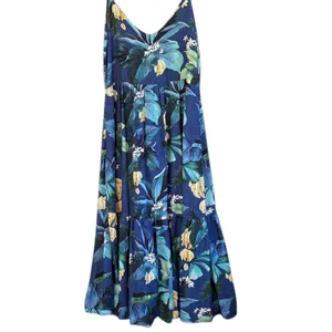 EUC Anthropologie Farm Rio Tropical Floral Maxi Dress Size Small thumbnail 7
