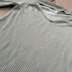 Free‎ People Green Ribbed Quarter Sleeve thumbnail 2