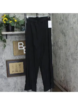 Isabel Maternity By Ingrid & Isabel High-Rise Wide Leg Maternity Pants Black XS thumbnail 2