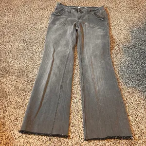 Tommy Hilfiger Gray Denim Jeans‎ Flare Leg Low Rise Frayed Hem Womens thumbnail 1