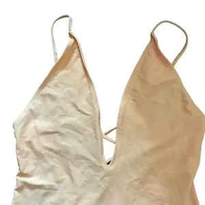 Yellow Beachy Cut Out Plunge One Piece Adjustable Straps Swimming Suit Sz M/L thumbnail 2