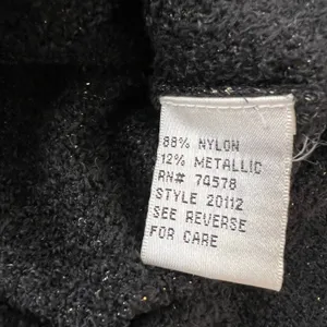 Cache Off-Shoulder‎ Cowl Neck Knit Metallic Sweater Small Black Gold Stretchy thumbnail 6
