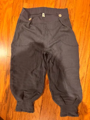 Free People boho chic intimate lounge wear barrel joggers lounge pants grey ribbed color Size XS oversized fit #freepeople #lounge #boho #intimates thumbnail 1