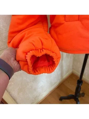 FP MOVEMENT Free People Neon Orange Puffer Fleece Jacket Cropped Insulated Sz L thumbnail 6
