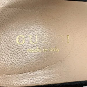 Gucci Willow Black Leather Faux Pearl GG Logo T-Strap Sandals 38 thumbnail 7