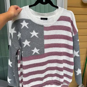 VICI oversized American flag sweater in a size S thumbnail 1