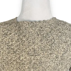 Vintage Marled Knit Cardigan Oatmeal Sweater Coastal Grandmother 90s Minimalist thumbnail 4