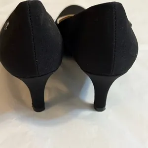 LifeStride Soft System Black‎ Fabric Pumps Kitten Heels Womens 11M Round Toe thumbnail 5